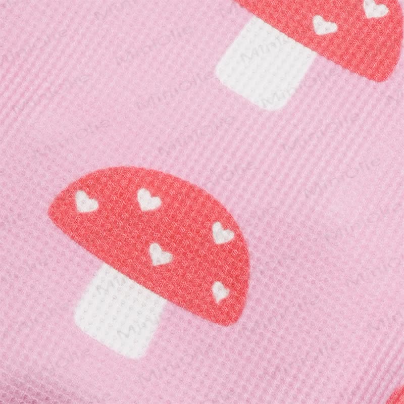 Baby Mushroom Pink Waffle 2-piece Set