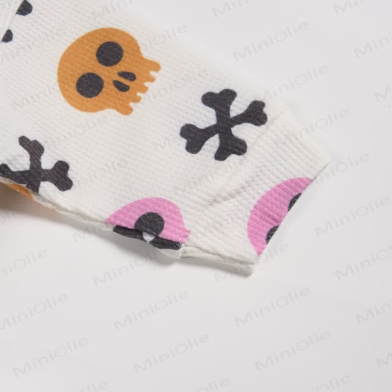 Baby Toddler Skull Printed Waffle 2-piece Set