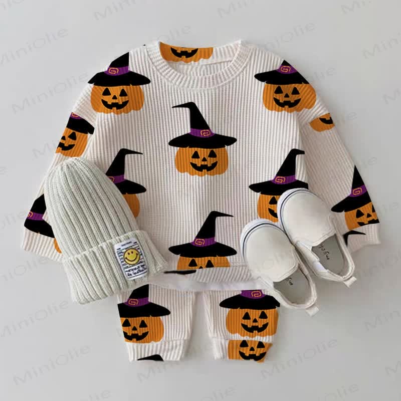 Baby Halloween Pumpkin Waffle 2-piece Set
