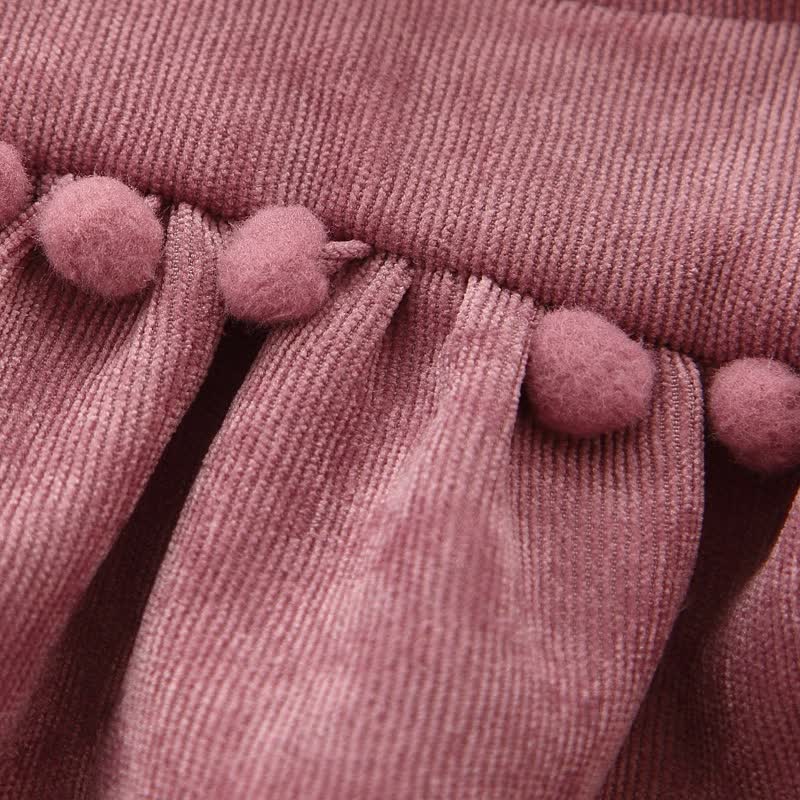 Baby Pompom Dress with Bunny Bag