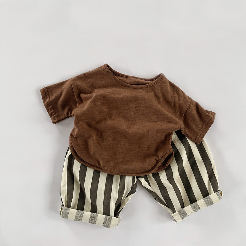 Toddler Boy Vertical Striped Loose Pants