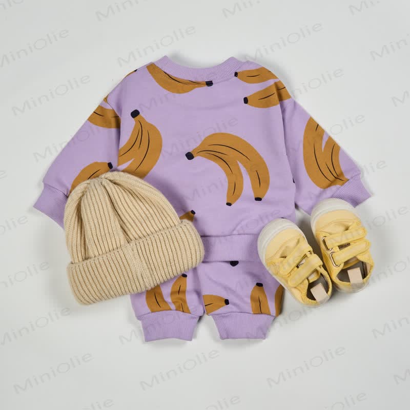 Baby Toddler Banana Purple 2-piece Set