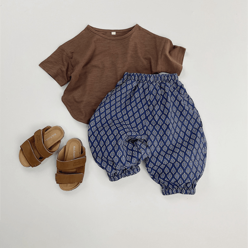 Toddler Loose Retro Pattern Design Pants