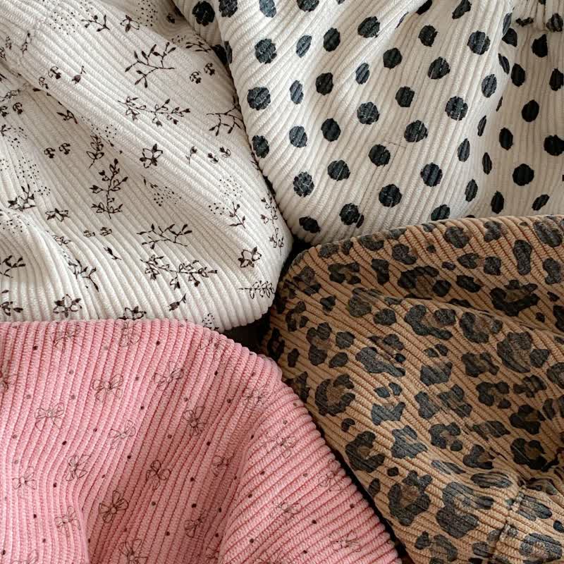 Baby Toddler Girl Cord Quilted Jogger Pants