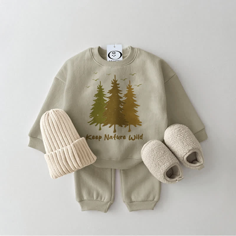 KEEP NATURE WILD Baby Pine Tree Sweatsuit 2-piece Set
