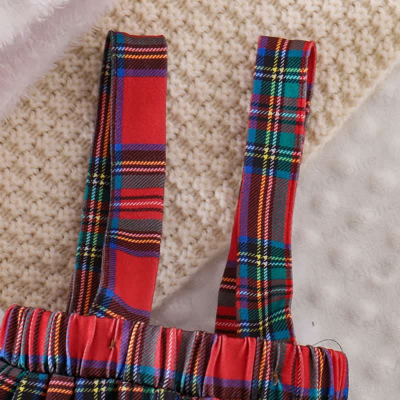 MY 1ST CHRISTMAS Baby Plaid 2-Piece Set with Hat