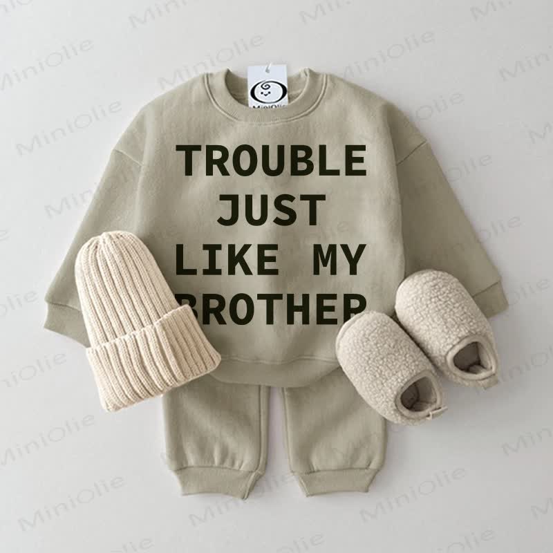 TROUBLE JUST LIKE MY BROTHER Baby 2-piece Set
