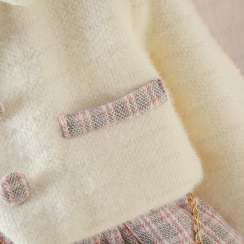 Baby Toddler Girl Two-pieces Dress with Bag