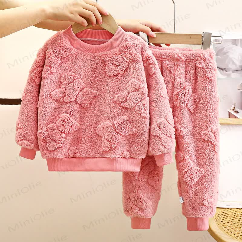 Toddler Kid Fleece Bear 2-piece Set