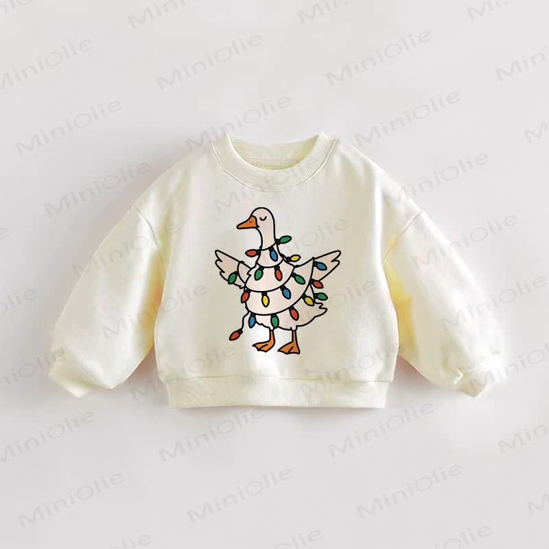 Baby Goose Cream Sweatshirt