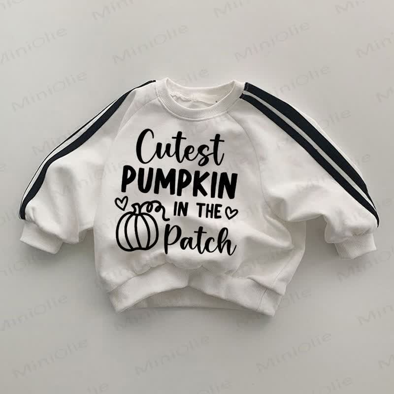 CUTEST PUMPKIN IN THE PATCH Baby White Sweatshirt