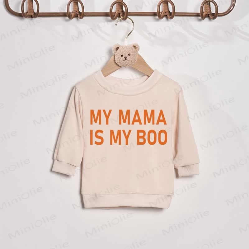 BOO/MY MAMA IS MY BOO Beige Family Sweatshirt