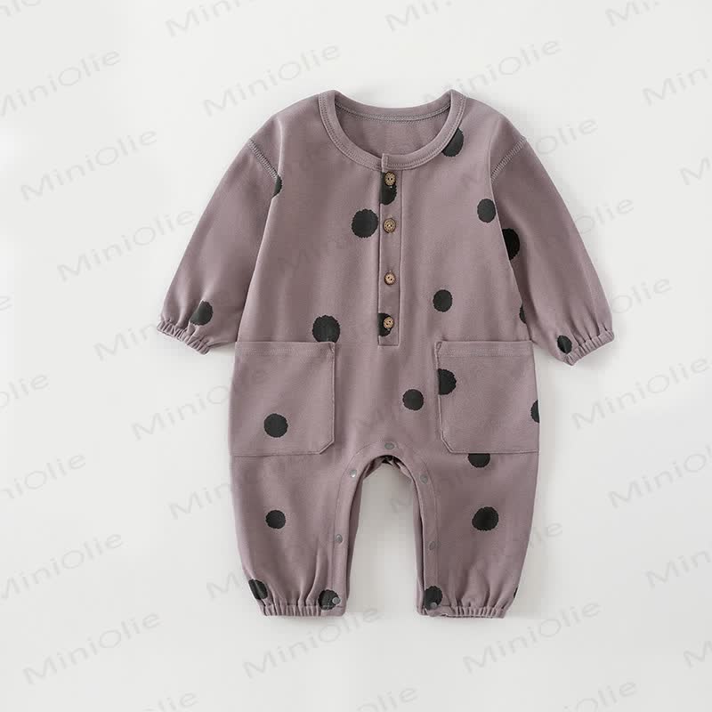 Baby Moon Dots Pajamas Romper