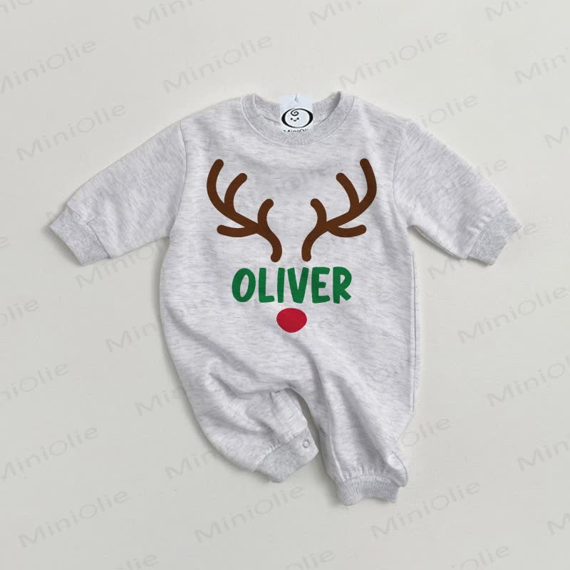 OLIVER Baby Deer Grey Romper