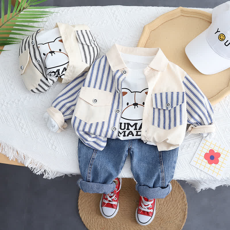 HUMAN MADE Baby 3-Piece Bear Denim Set