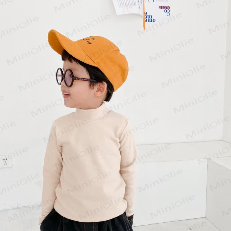 Toddler Retro Solid Color Soft T-shirt