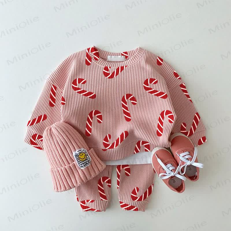 Baby Candy Pink Waffle 2-piece Set