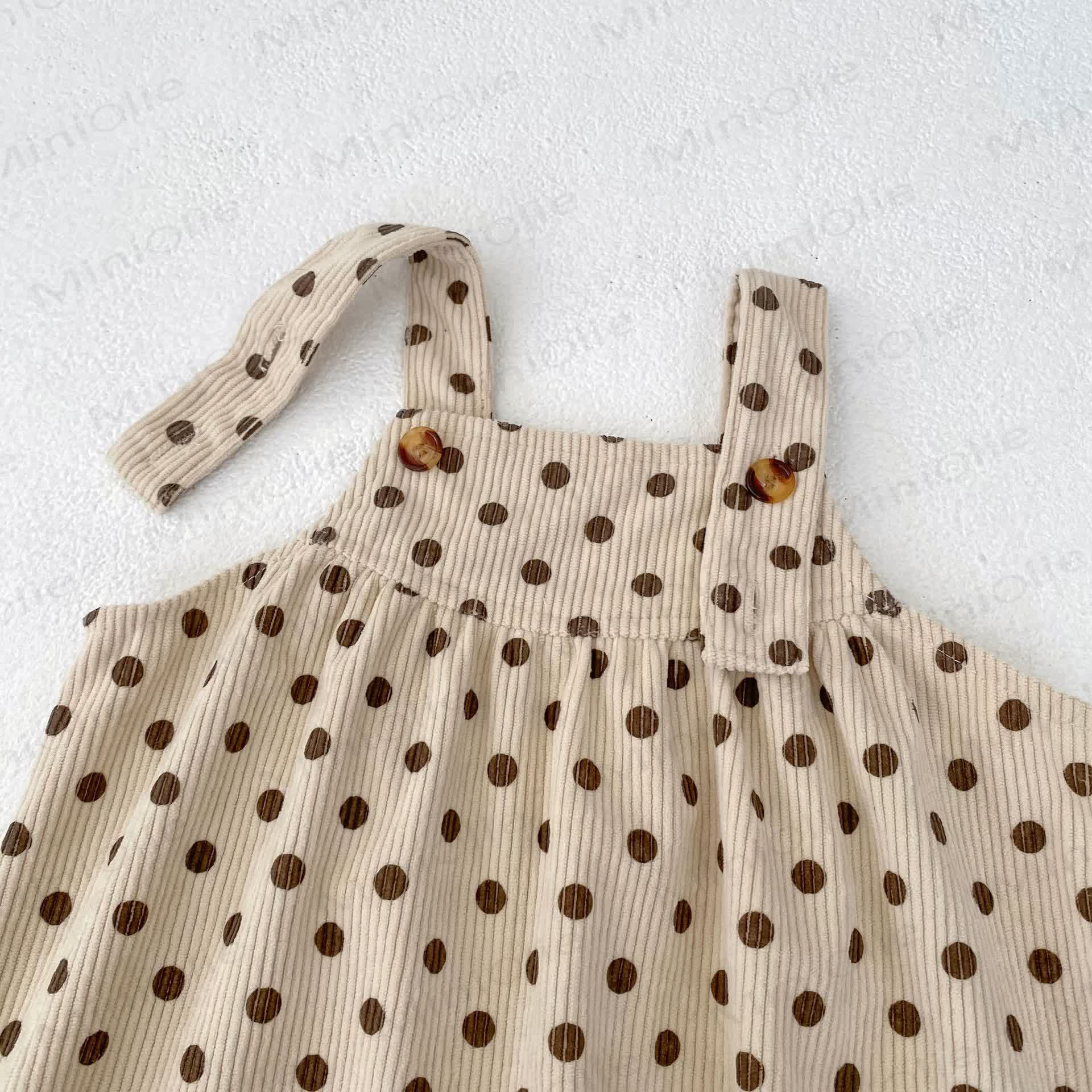 Baby Girl Polka Dot Overalls