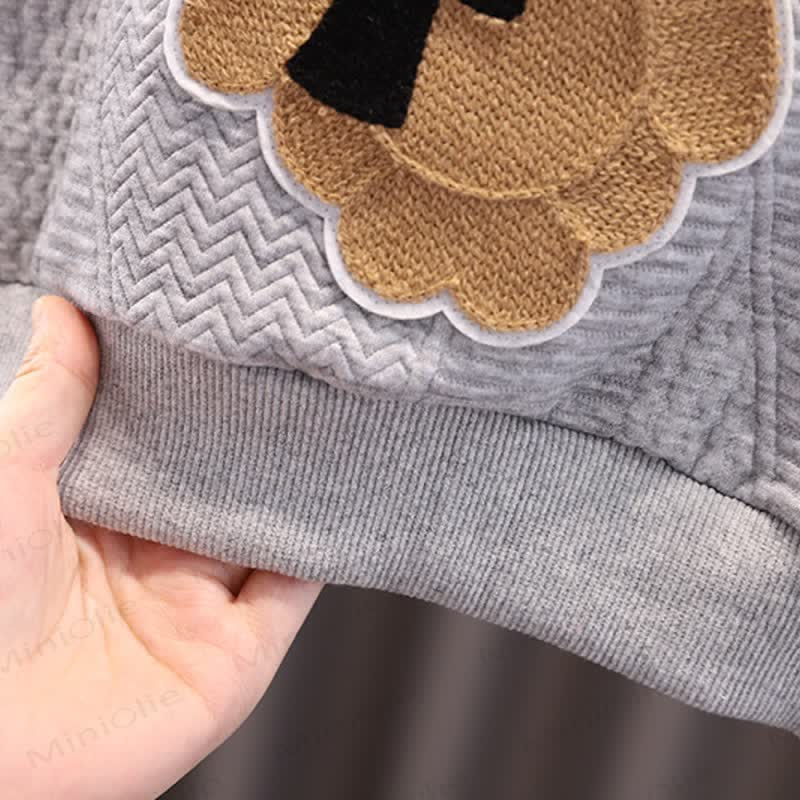 Baby Boy 2-Piece Simple Bear Sweatsuit Set