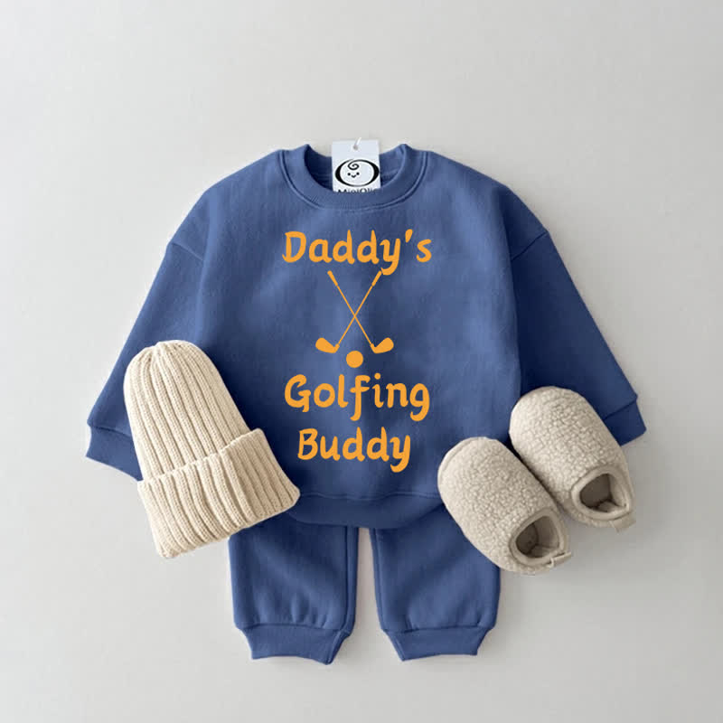 DADDY'S GOLFING BUDDY Baby 2-Piece Blue Set