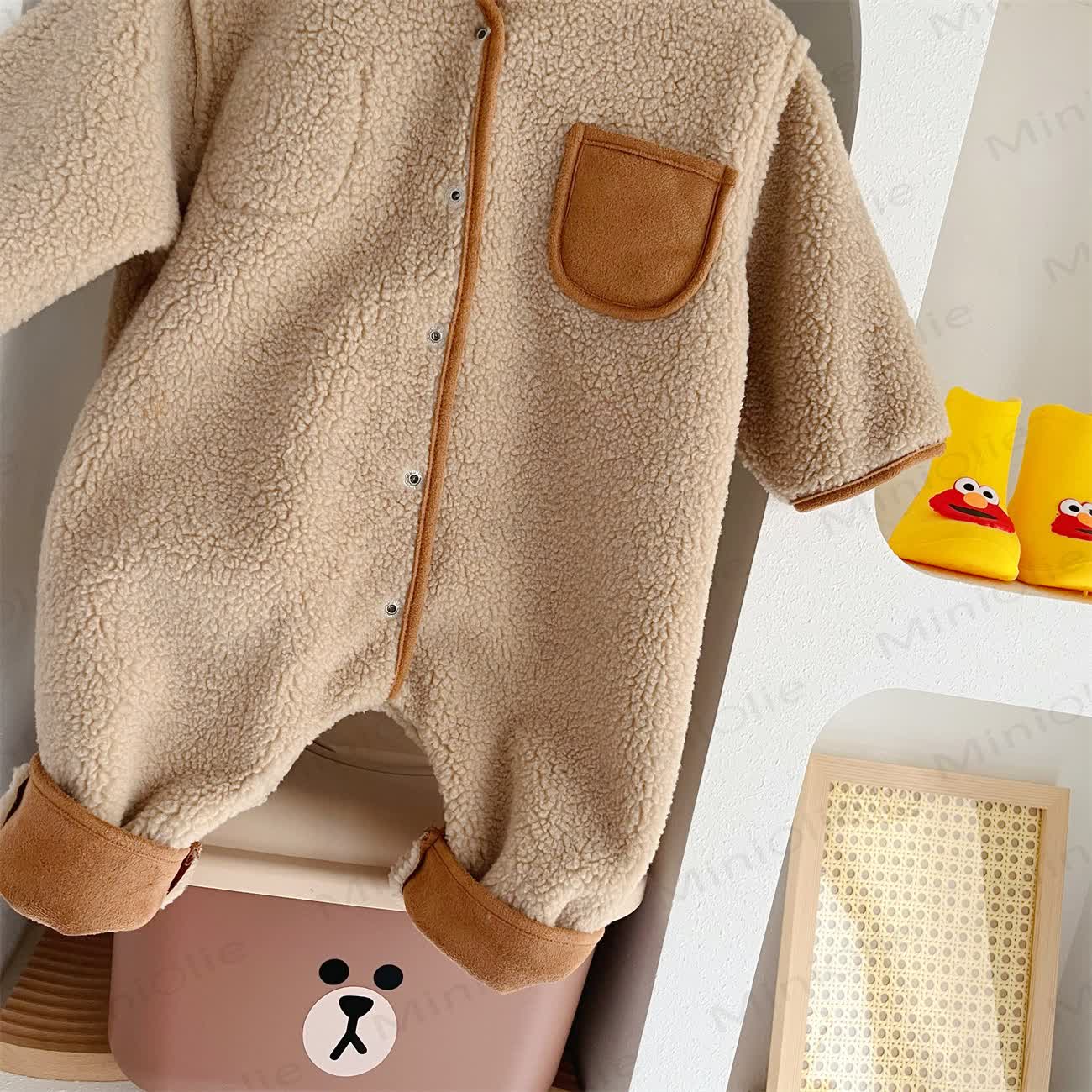 Baby Polo Reversible Fleece Romper