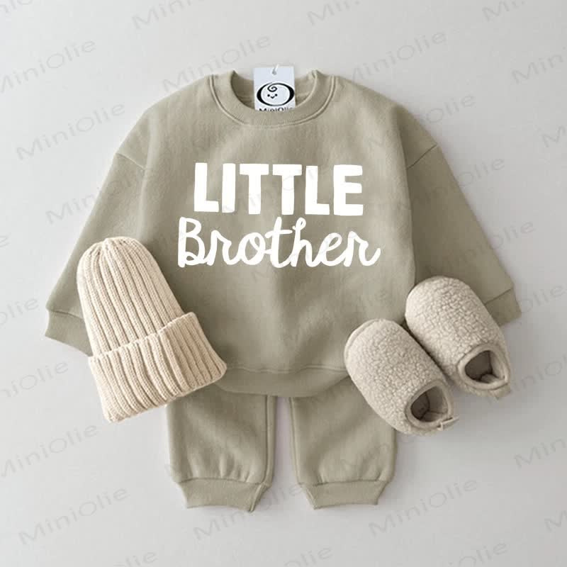 BIG/LITTLE BROTHER Baby Grey Green 2-piece Set