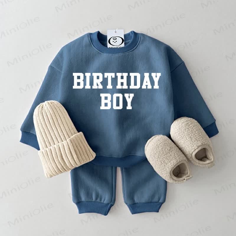 BIRTHDAY BOY Baby Blue Sweatsuit 2-piece Set