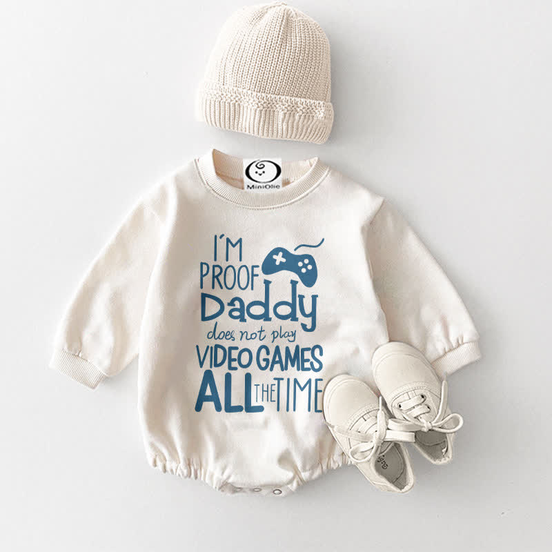 I'M PROOF Baby Slogan Casual Bodysuit