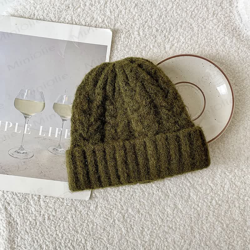 Baby Toddler Solid Color Twist Beanie