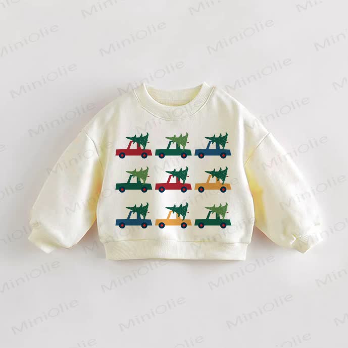 Baby Toddler Christmas Tree Cars Sweatshirt