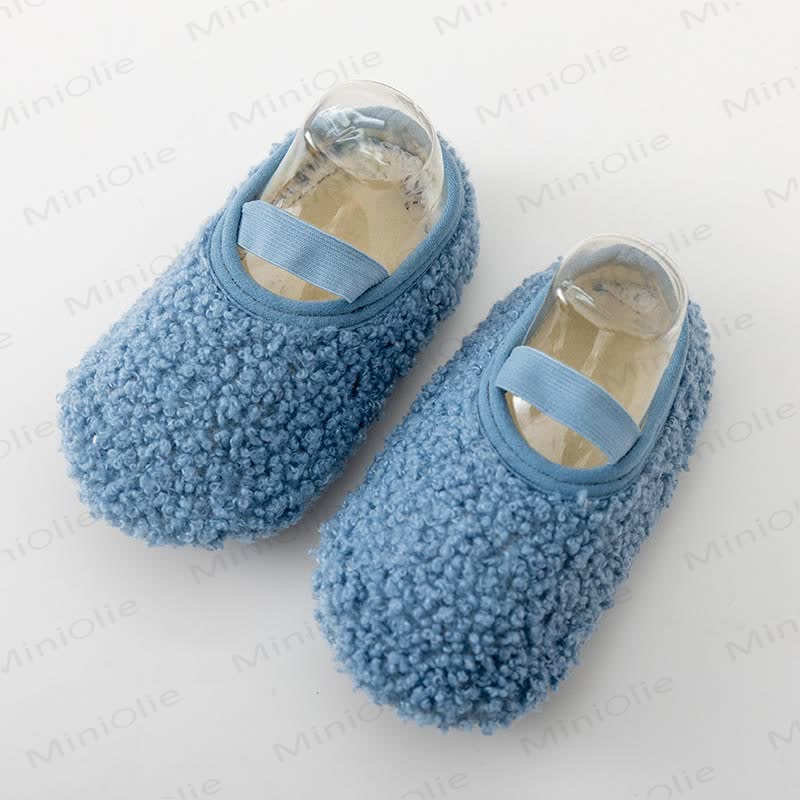 Baby Solid Color Fluzzy Pre-walker Shoes
