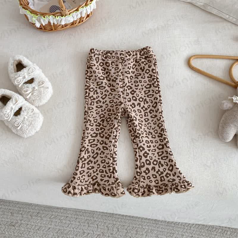 Baby Toddler Girl Leopard Fleece Pants