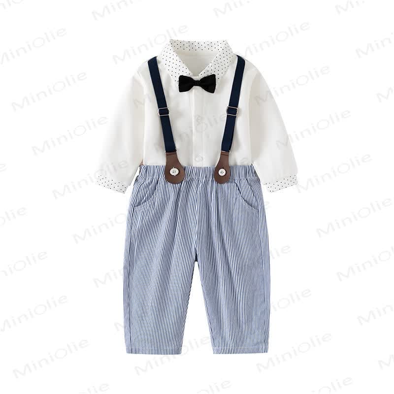 Baby Toddler Suspender Pants and Shirt Set