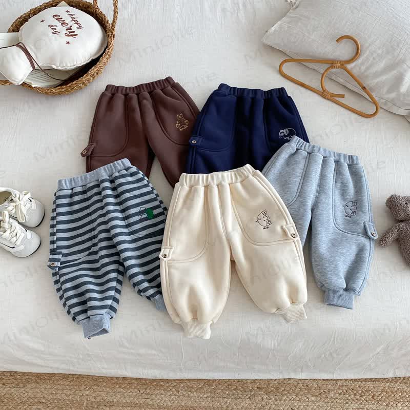 Baby Toddler Animal Fleece Lined Jogger Pants