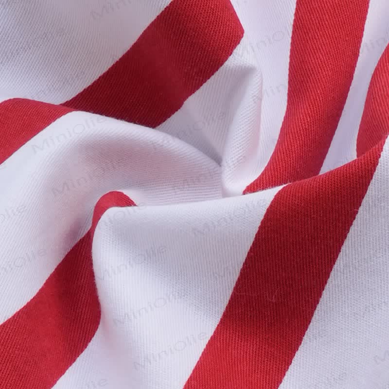 RED HOT SILLY PEPPERS Baby Green/Red Vertical Striped 2-piece Set