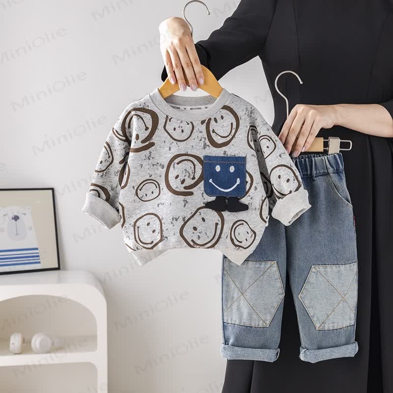 Baby Boy 2-Piece Denim Smile Set