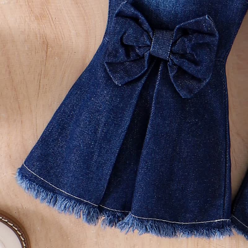Baby 2-Piece Butterfly Bows Denim Set