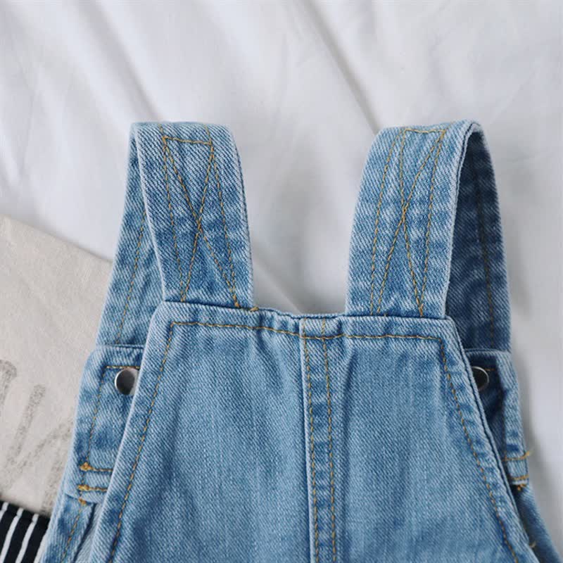 Toddler Fashion Button Denim Overalls
