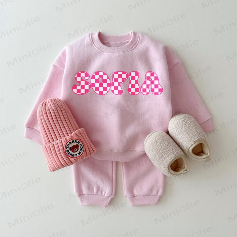 SOFIA Baby Sweatshirt 2-piece Pink Set