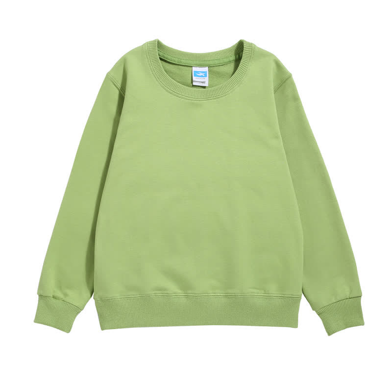 Toddler Solid Color Loose Simple Sweatshirt
