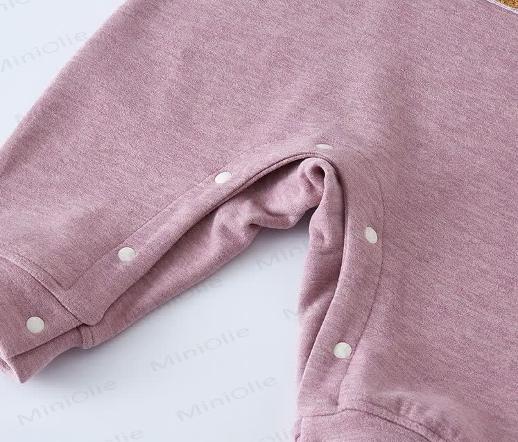 Letter M Baby Fleece Lined Romper