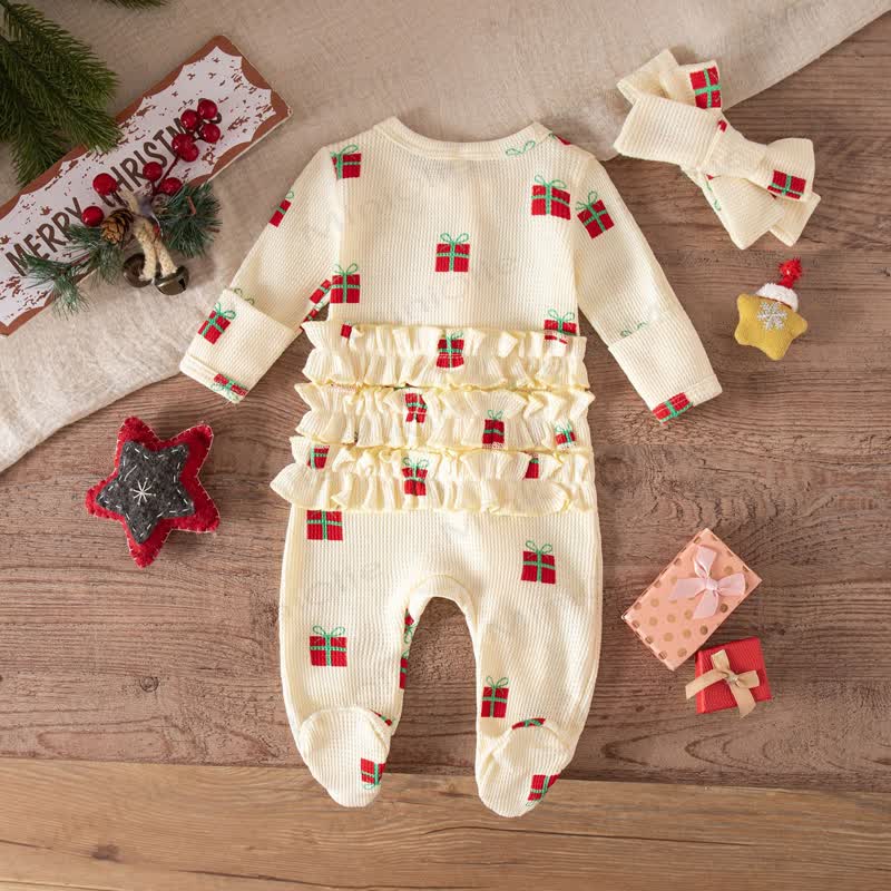 Baby Headscarf Christmas Romper