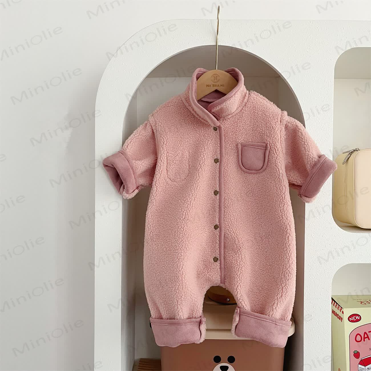 Baby Polo Reversible Fleece Romper