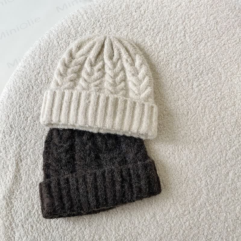 Baby Toddler Solid Color Twist Beanie