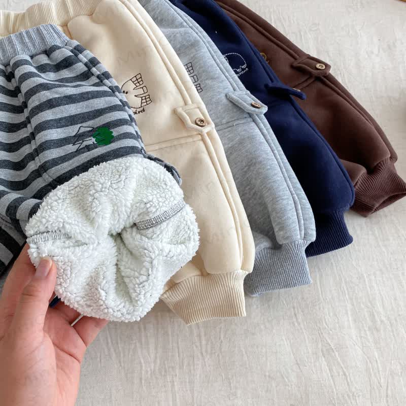 Baby Toddler Animal Fleece Lined Jogger Pants
