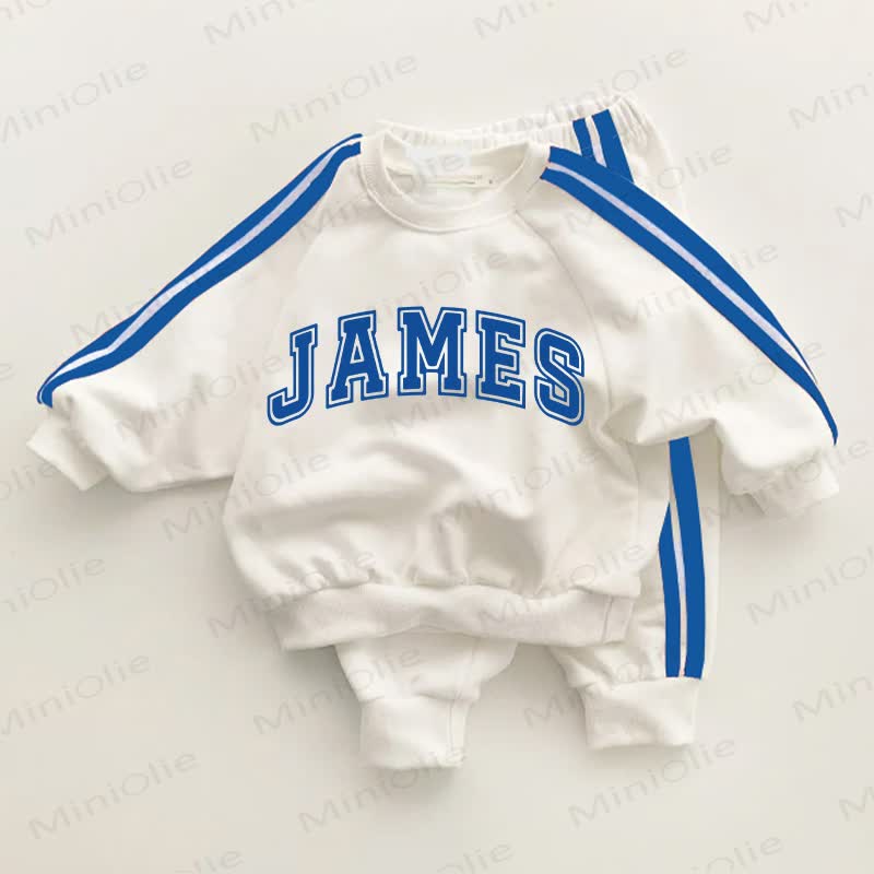 JAMES Baby Toddler Boy Blue Striped 2-piece Set
