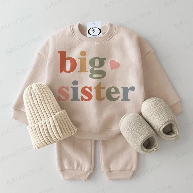 BIG SISTER Baby 2-piece Beige Set