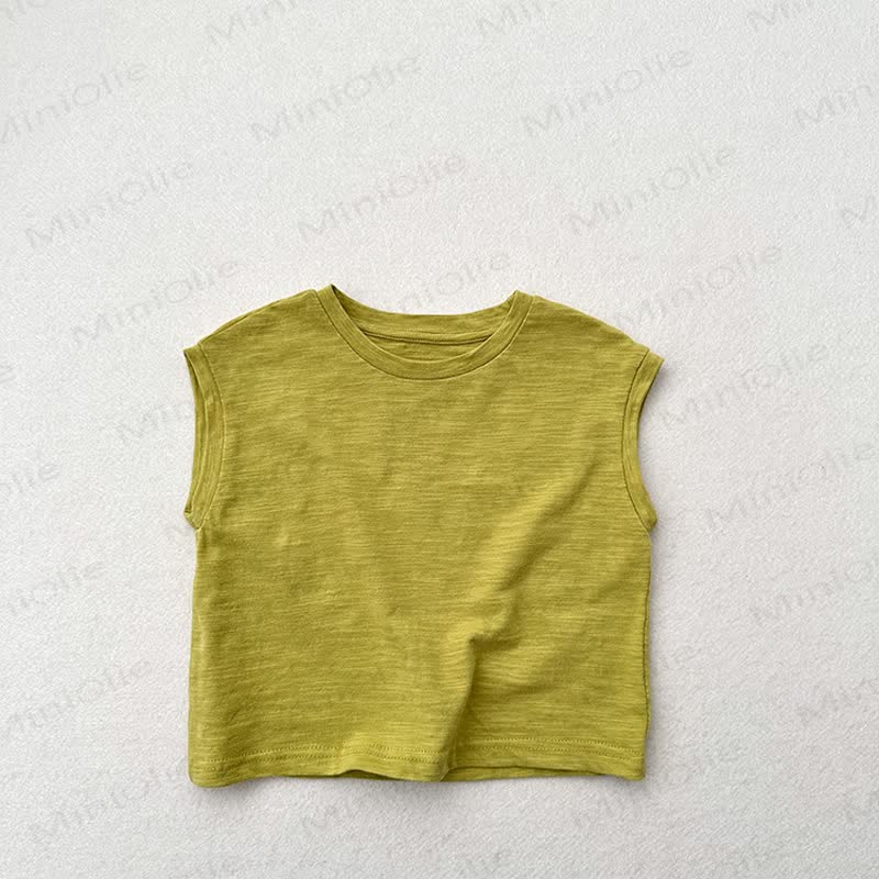 Toddler Solid Color Tank Top T-shirt