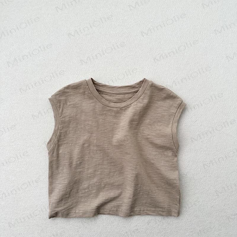 Toddler Solid Color Tank Top T-shirt