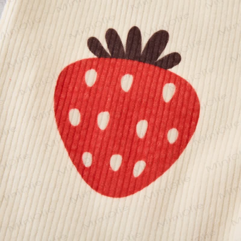 Baby Toddler Strawberry Printed Overalls
